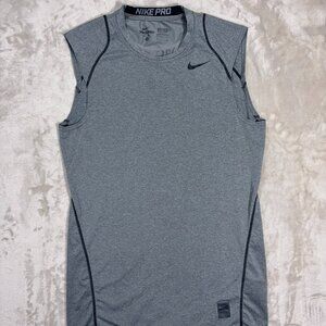 Nike Pro Combat Men's Sleeveless Training Shirt Dri-Fit Gray - Size Small